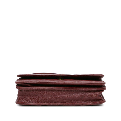 Chanel Sac Quilted Caviar Square Wallet on Chain