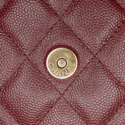 Chanel Sac Quilted Caviar Square Wallet on Chain