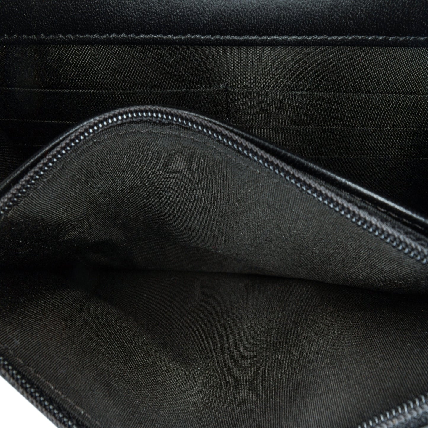 Black Chanel Lambskin Boy Wallet On Chain Crossbody Bag