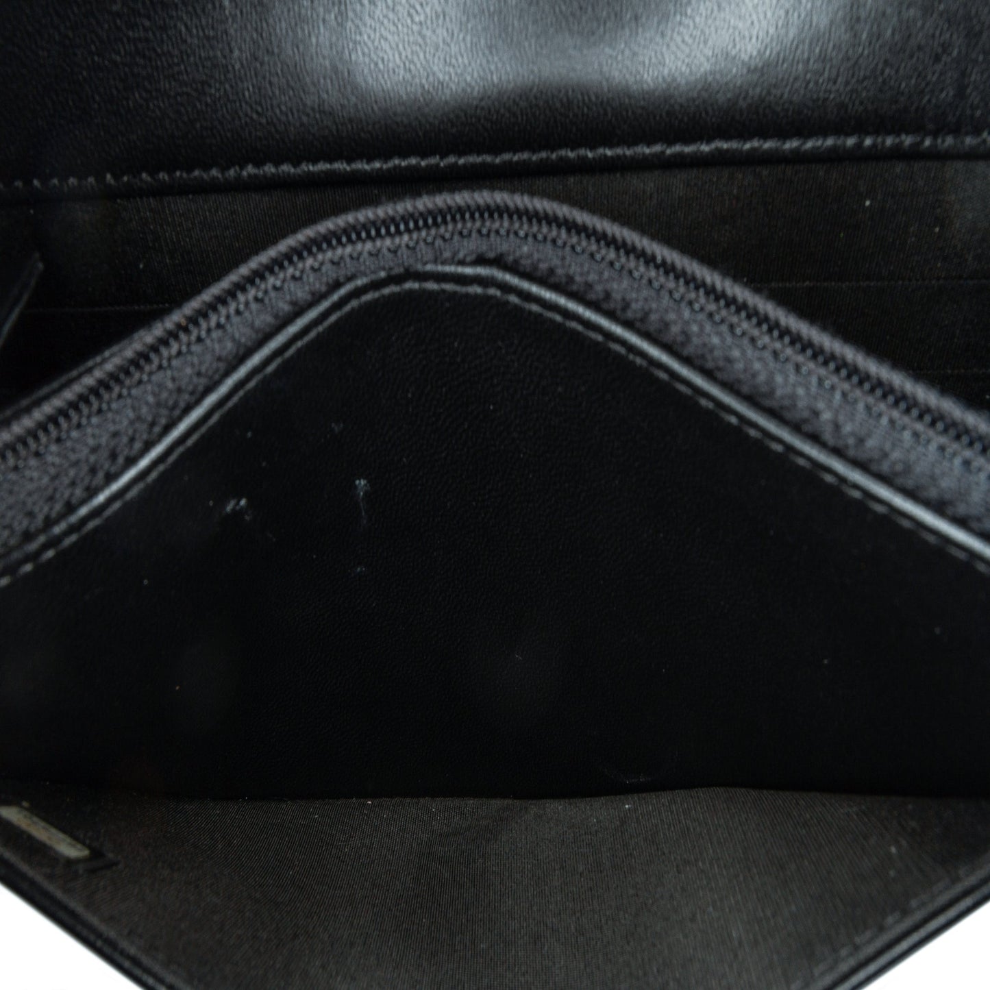 Black Chanel Lambskin Boy Wallet On Chain Crossbody Bag