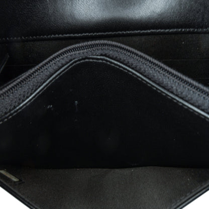 Black Chanel Lambskin Boy Wallet On Chain Crossbody Bag