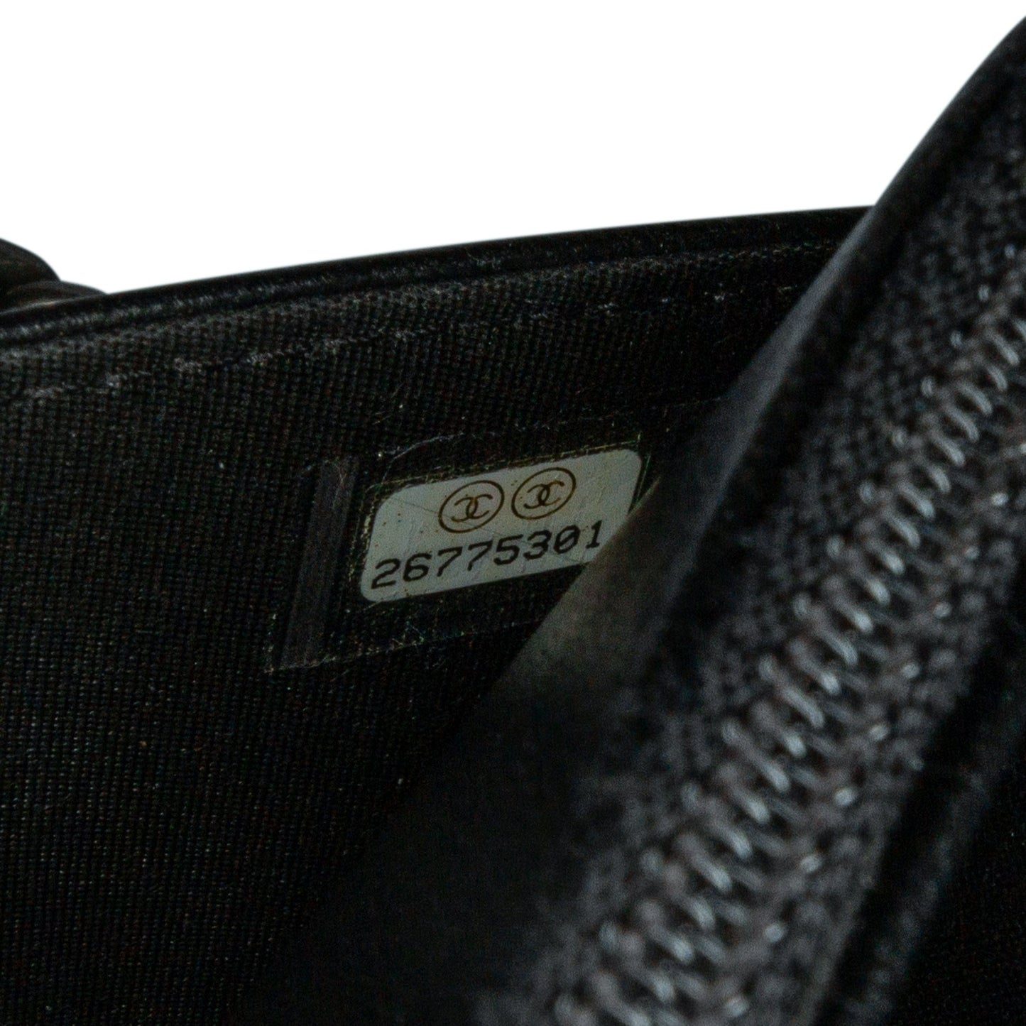 Black Chanel Lambskin Boy Wallet On Chain Crossbody Bag