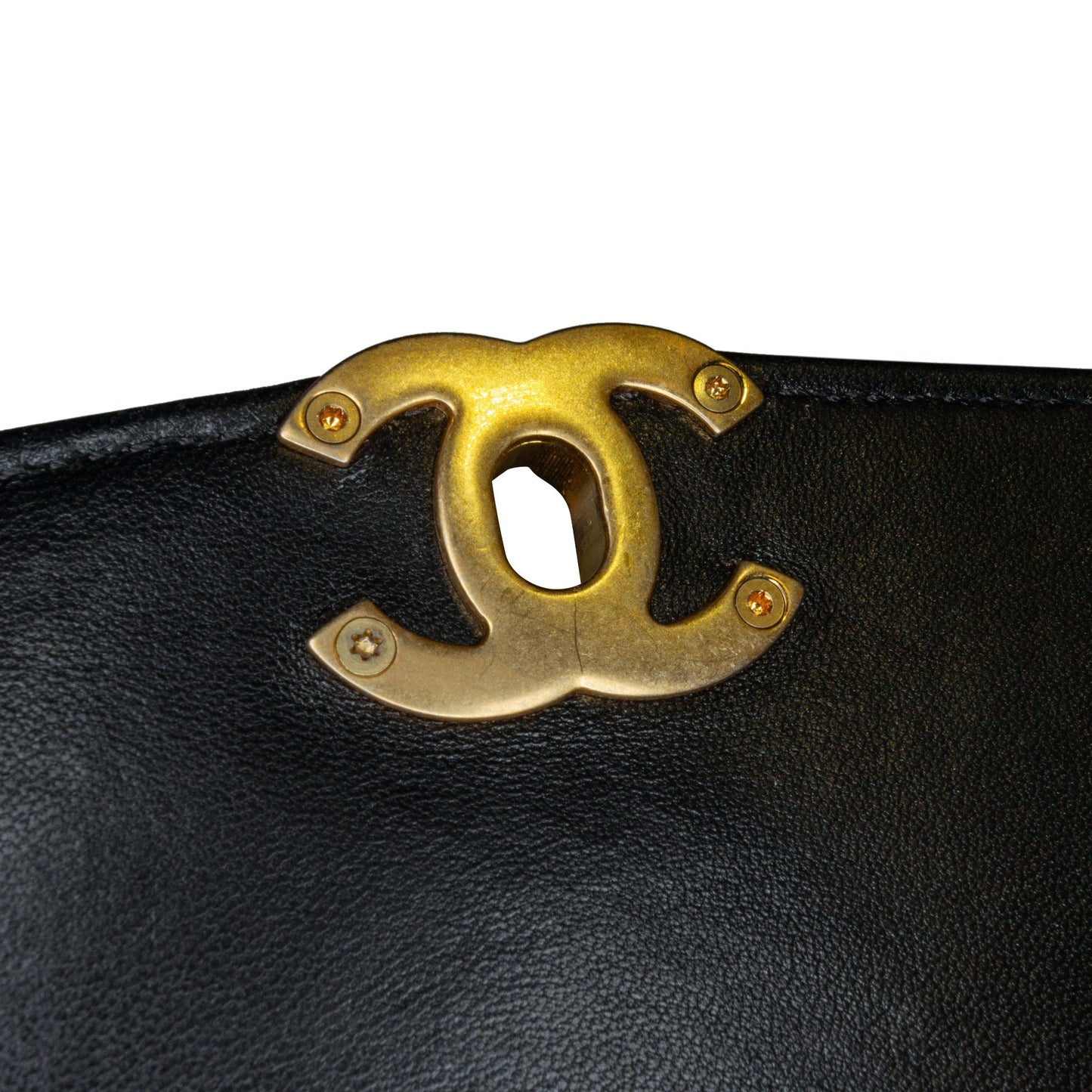 Black Chanel Quilted Lambskin CC Coin Flap Crossbody Bag