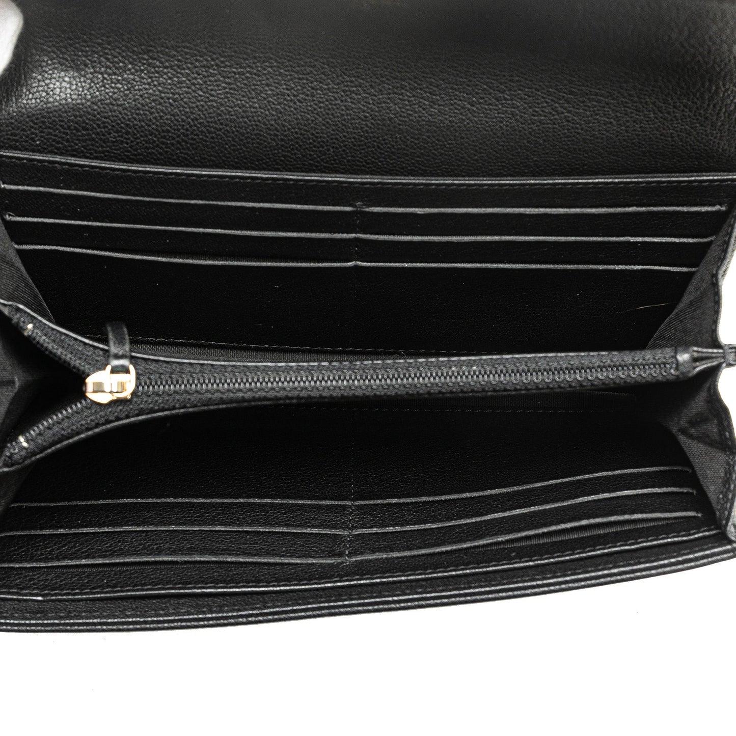Black Chanel CC Calfskin Long Wallet