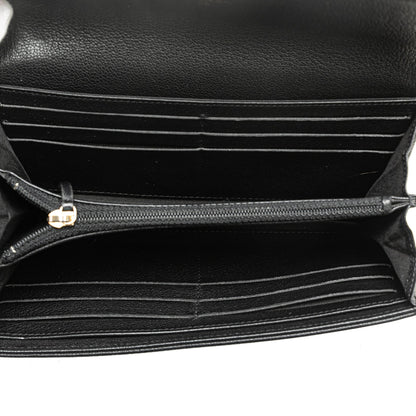 Black Chanel CC Calfskin Long Wallet
