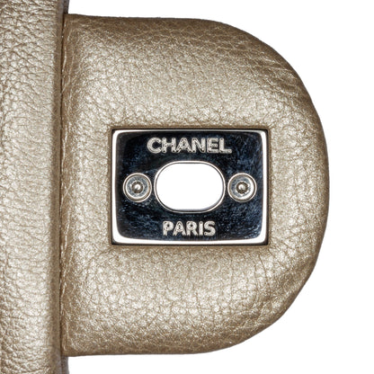 Gold Chanel Small Chevron Studded Calfskin Flap Shoulder Bag