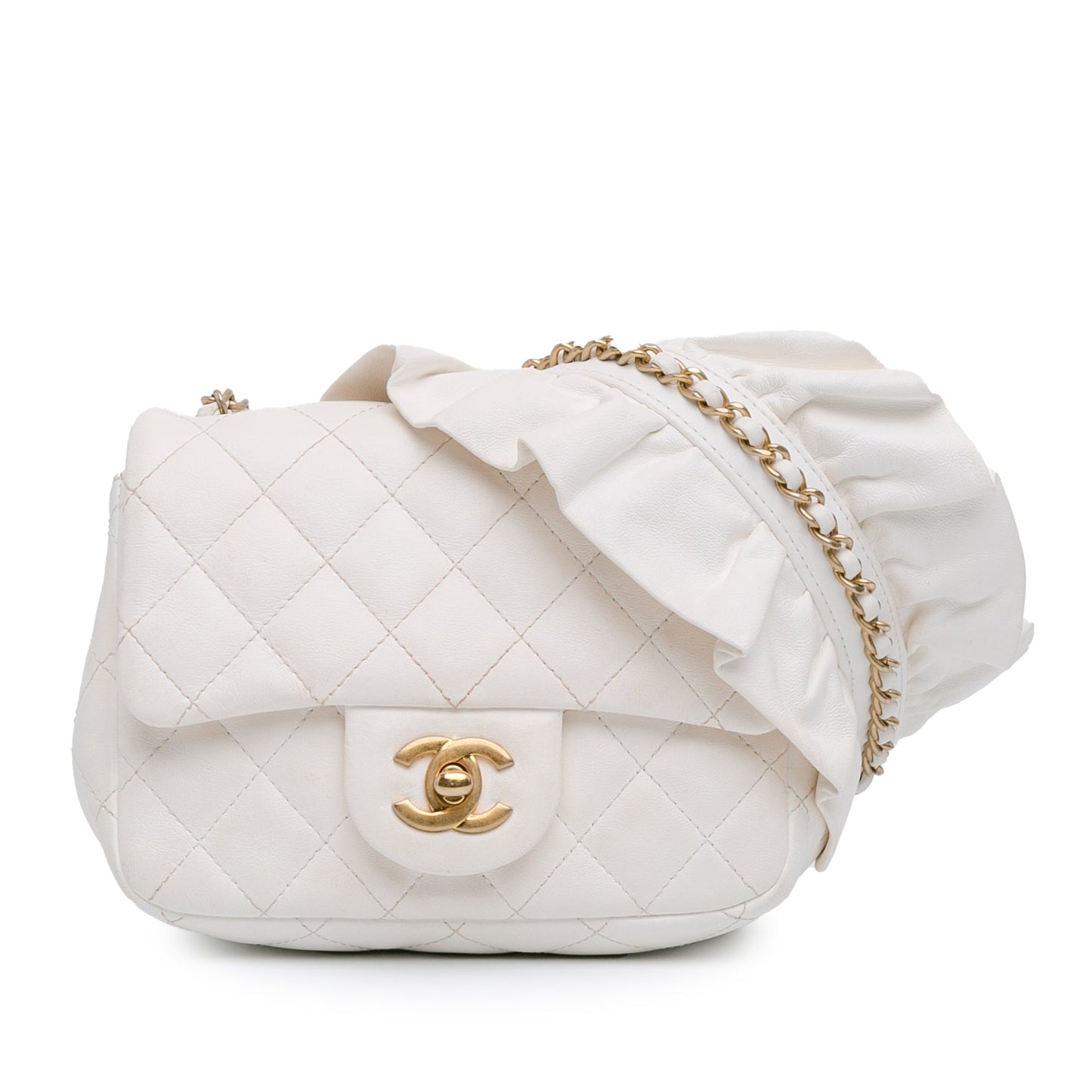 Chanel Sac Mini Square Lambskin Romance Single Flap