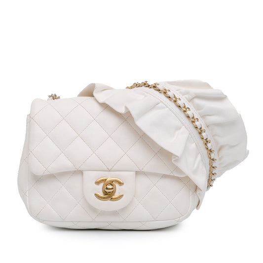 Chanel Sac Mini Square Lambskin Romance Single Flap