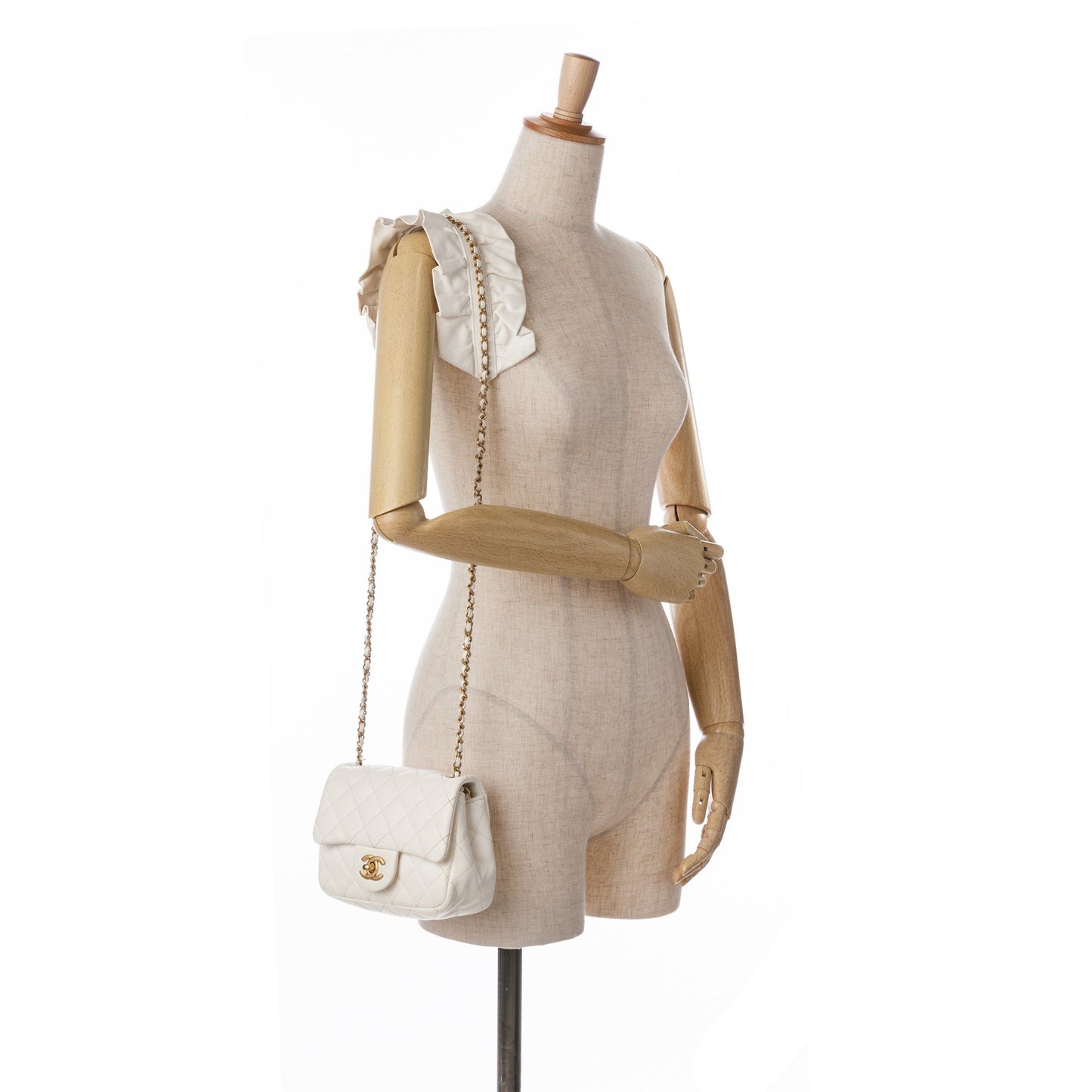 Chanel Sac Mini Square Lambskin Romance Single Flap