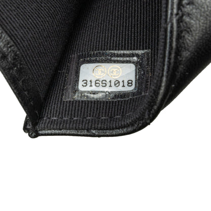 Chanel Sac Quilted Lambskin So Black CC Hook Card Holder