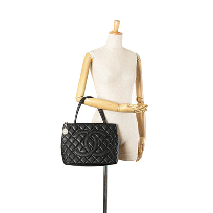 Black Chanel Caviar Medallion Tote