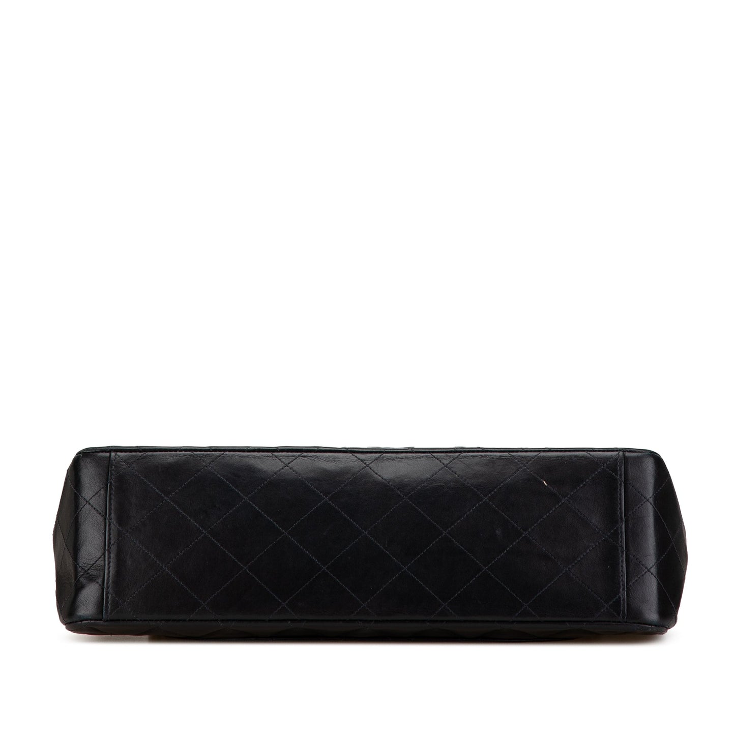 Black Chanel Maxi XL Classic Lambskin Single Flap Shoulder Bag