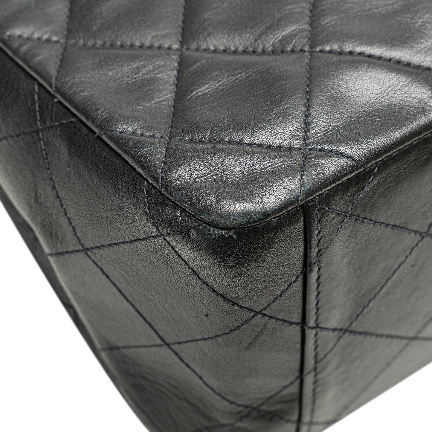 Black Chanel Maxi XL Classic Lambskin Single Flap Shoulder Bag