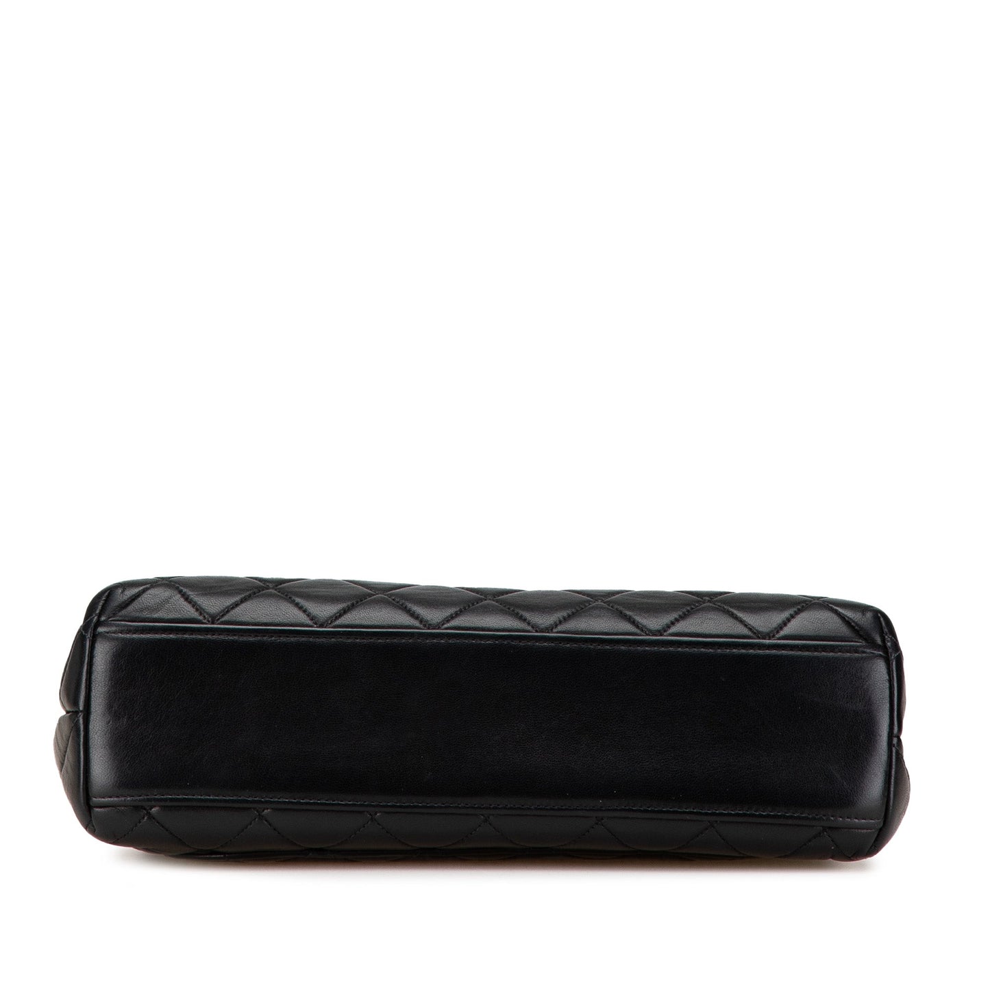 Black Chanel Medium Lambskin Kelly Top Handle Bag