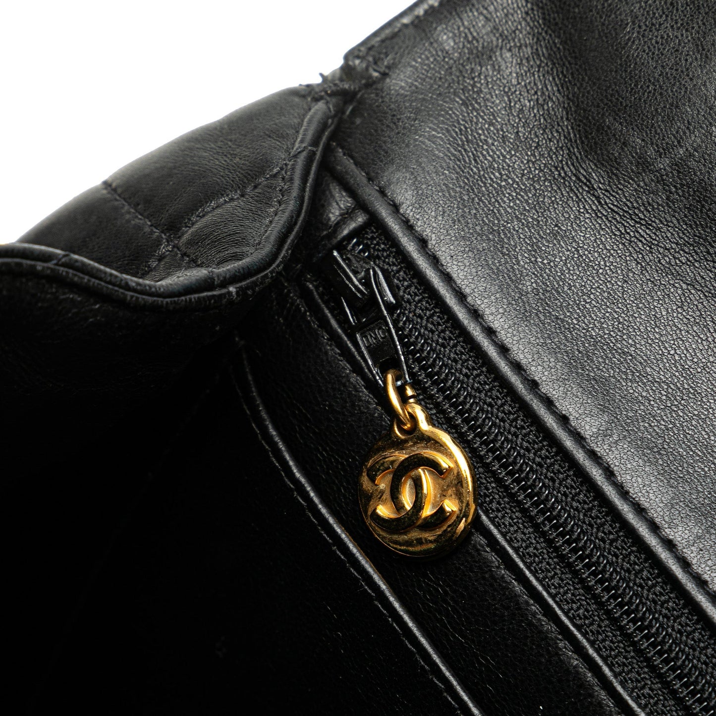 Black Chanel Medium Lambskin Kelly Top Handle Bag