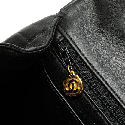 Black Chanel Medium Lambskin Kelly Top Handle Bag