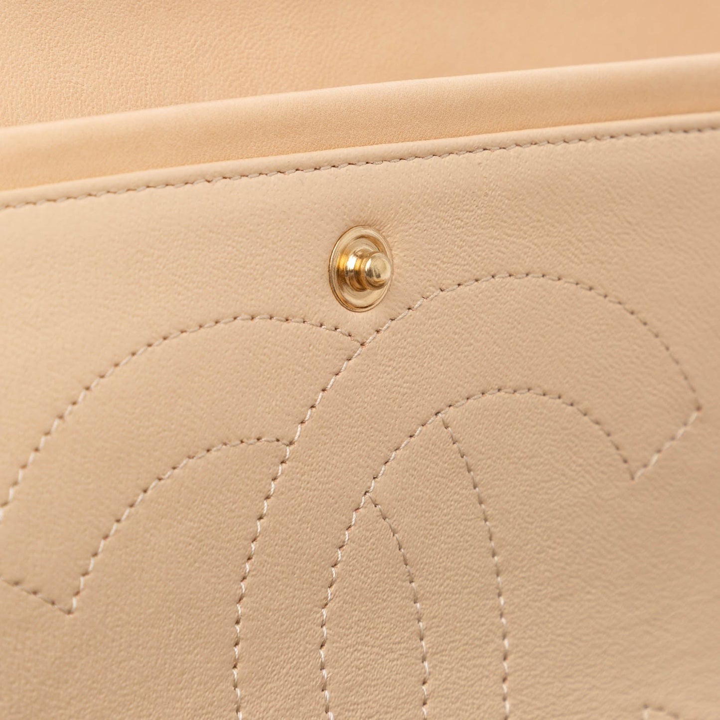 Brown Chanel Jumbo Classic Lambskin Double Flap Shoulder Bag