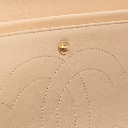 Brown Chanel Jumbo Classic Lambskin Double Flap Shoulder Bag
