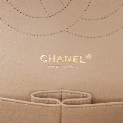 Brown Chanel Jumbo Classic Lambskin Double Flap Shoulder Bag