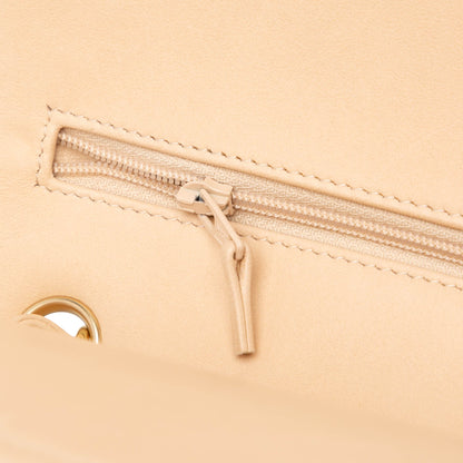 Brown Chanel Jumbo Classic Lambskin Double Flap Shoulder Bag