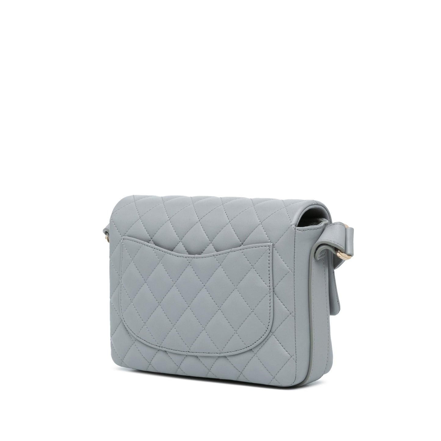 Gray Chanel Quilted Calfskin Bolero de Chanel Flap Crossbody Bag