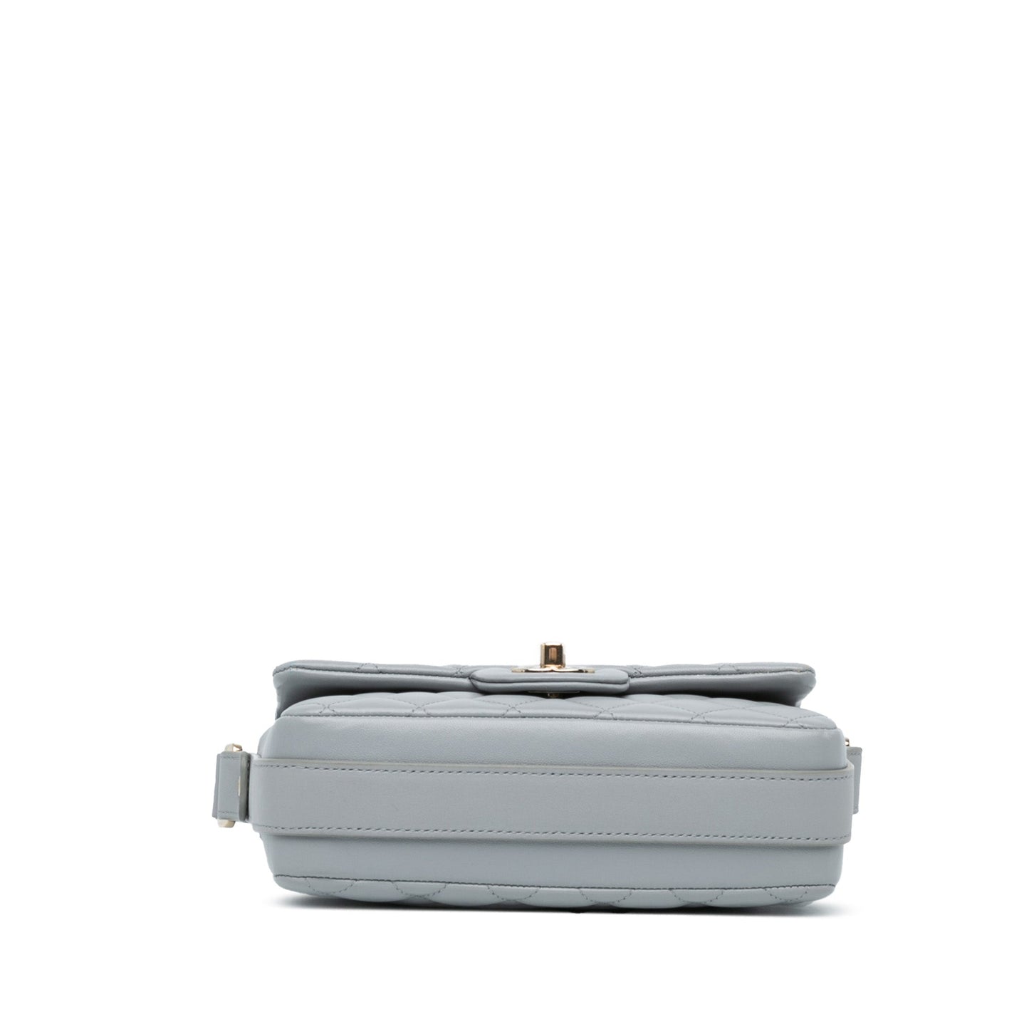 Gray Chanel Quilted Calfskin Bolero de Chanel Flap Crossbody Bag