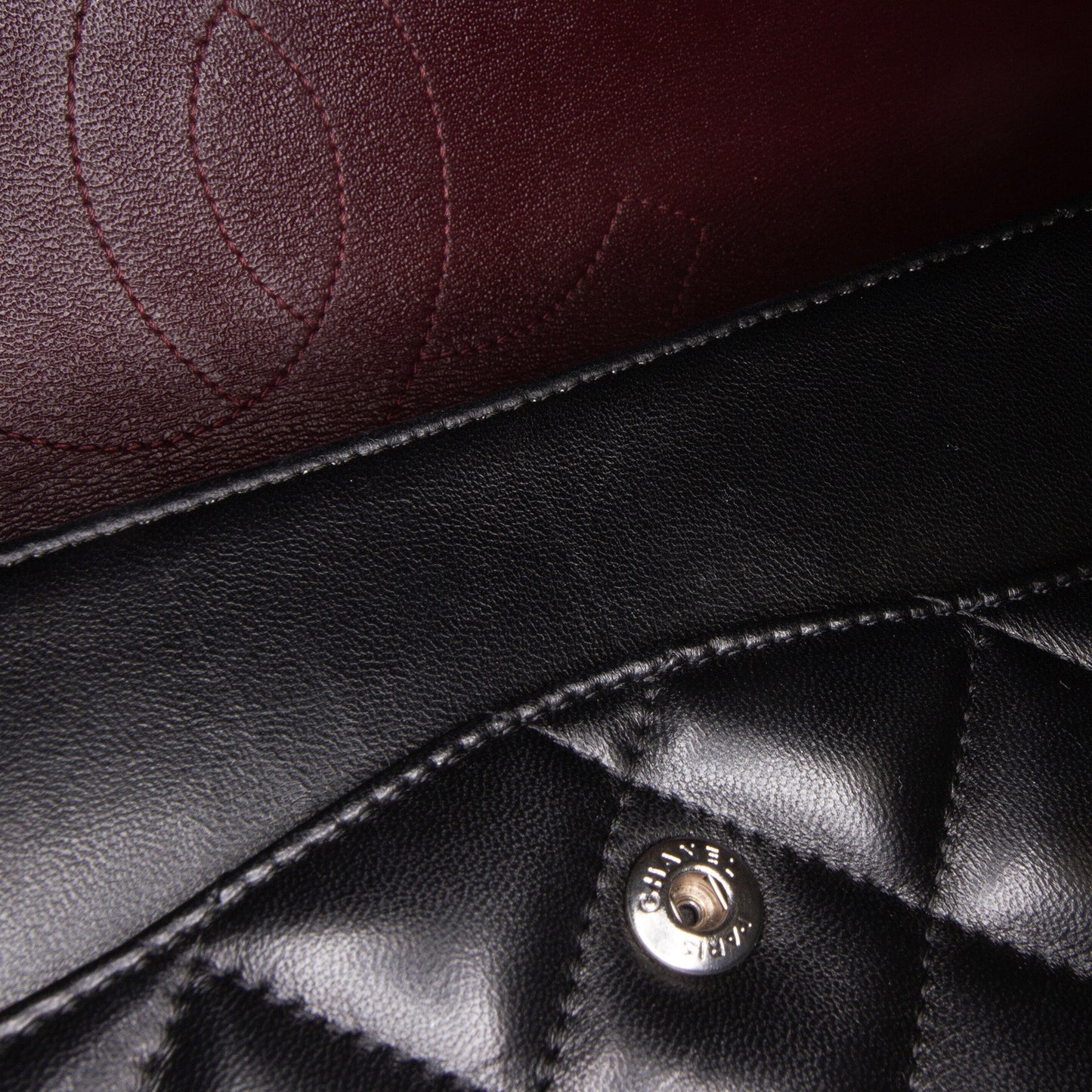 Black Chanel Jumbo Classic Lambskin Double Flap Shoulder Bag