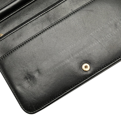 Black Chanel CC Studded Lambskin Wallet on Chain Crossbody Bag