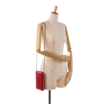 Chanel Sac CC Quilted Lambskin Chain Around Phone Holder