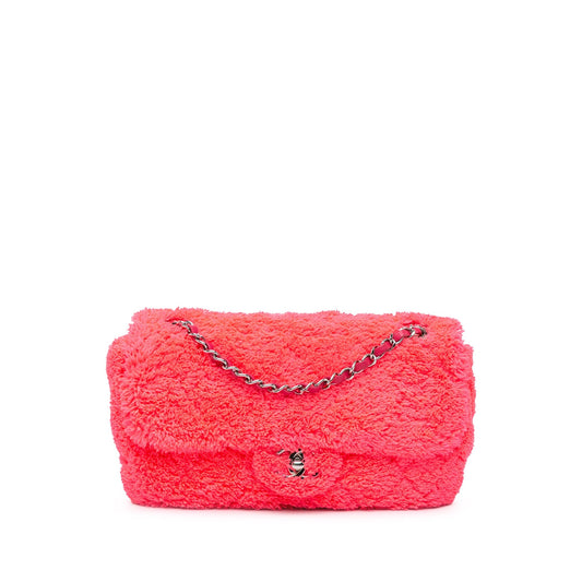 Chanel Sac Medium Quilted Terry Cloth Coco Beach Flap