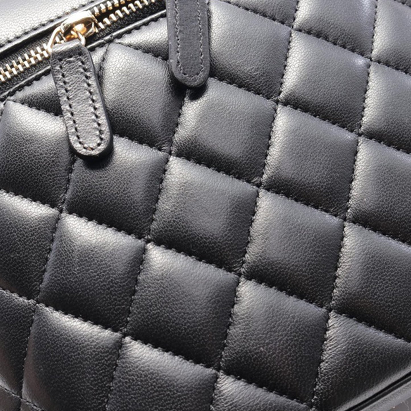 Black Chanel CC Quilted Lambskin Vanity Bag
