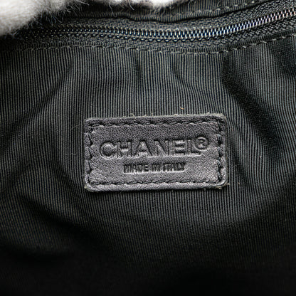 Black Chanel CC Lambskin Wild Stitch Handbag