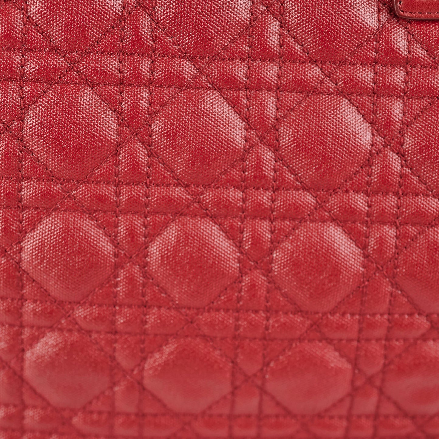 Christian Dior Panarea Cannage Red Tote