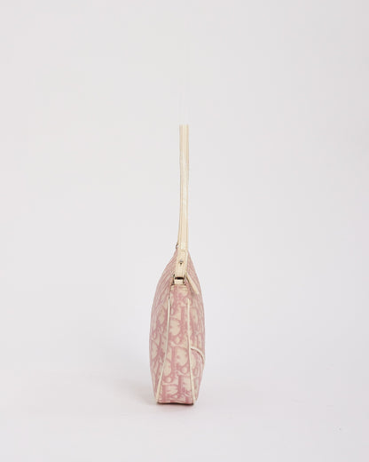 Dior Pink Diorissimo Coated Canvas Mini Saddle