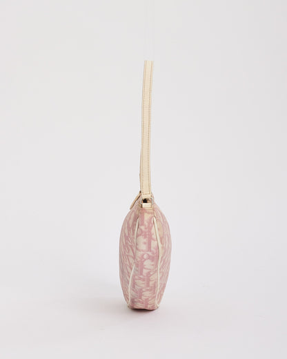 Dior Pink Diorissimo Coated Canvas Mini Saddle
