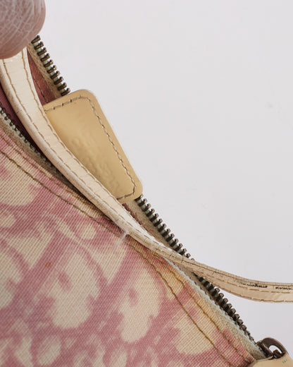 Dior Pink Diorissimo Coated Canvas Mini Saddle