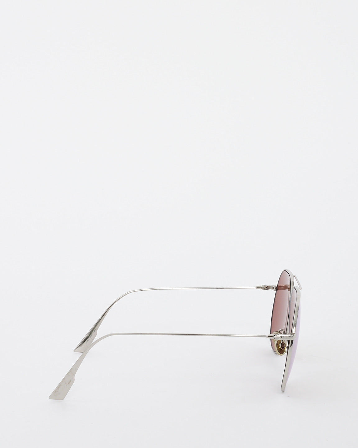 Dior Silver Metal Mirrored Aviator Sunglasses