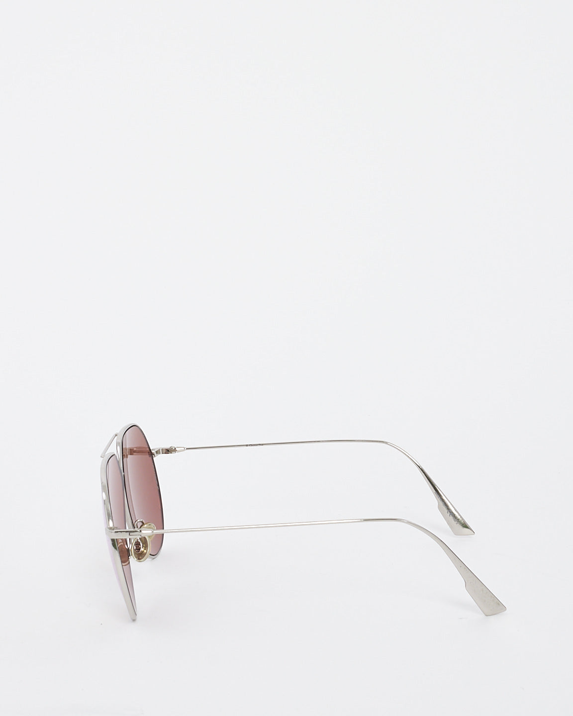 Dior Silver Metal Mirrored Aviator Sunglasses