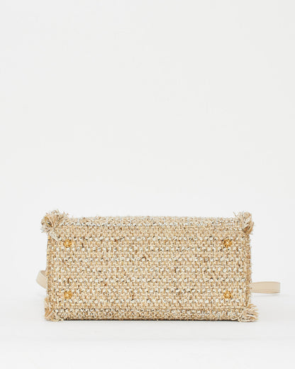 Dior Beige Tweed Special Edition Medium Lady Dior Bag