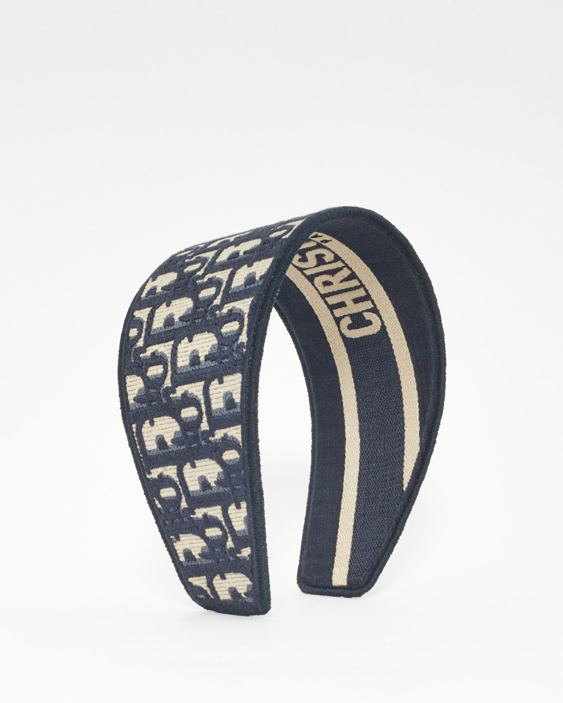 Dior Blue Canvas Oblique Wide Headband