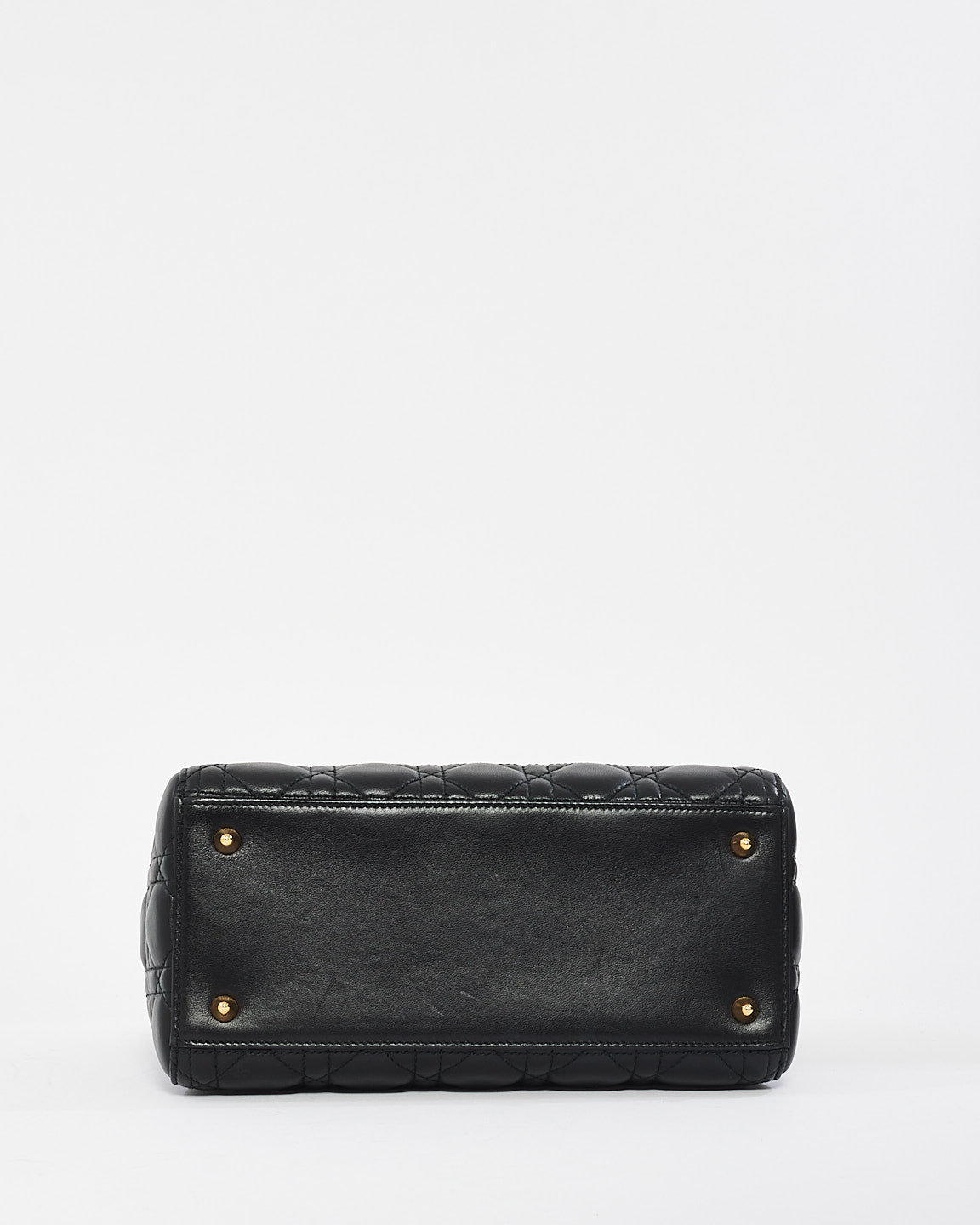 Dior Black Cannage Leather Medium Lady Dior Bag