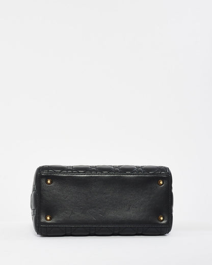 Dior Black Cannage Leather Medium Lady Dior Bag