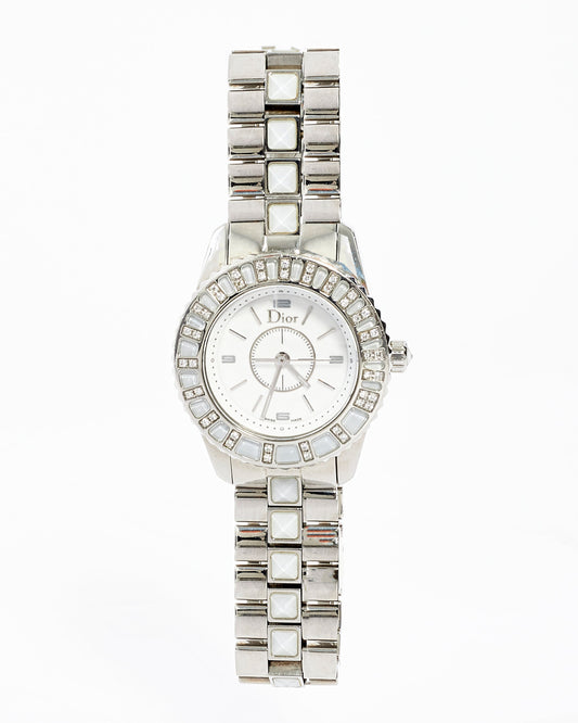 Dior Stainless Steel  Diamond Crystal Sapphire 29mm Quartz Watch