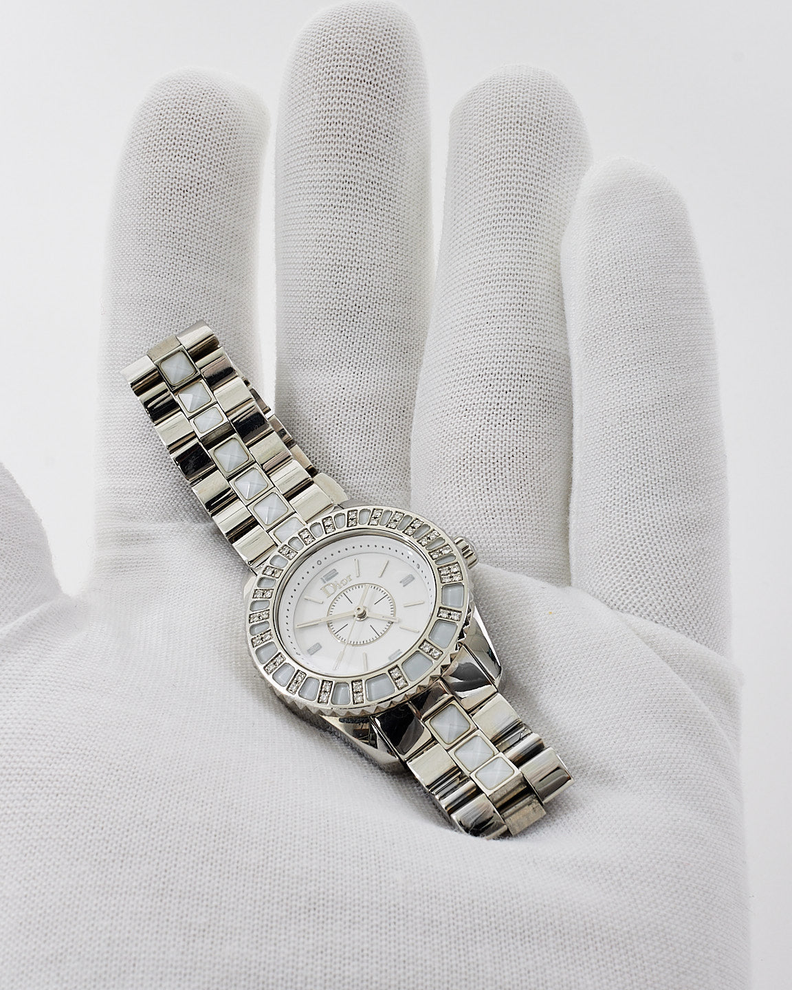 Dior Stainless Steel  Diamond Crystal Sapphire 29mm Quartz Watch