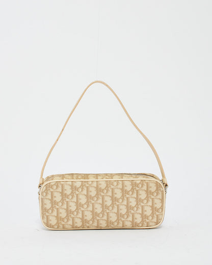 Dior Vintage Monogram Oblique Flowers Mini Pochette Shoulder Bag