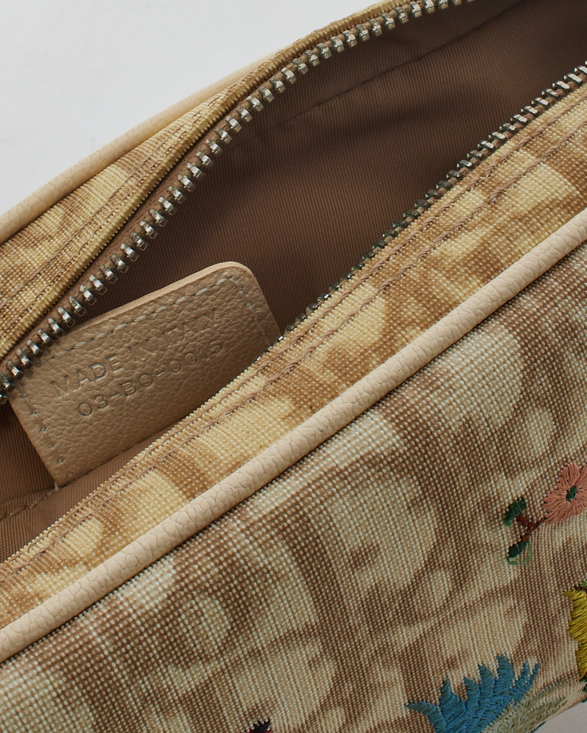 Dior Vintage Monogram Oblique Flowers Mini Pochette Shoulder Bag