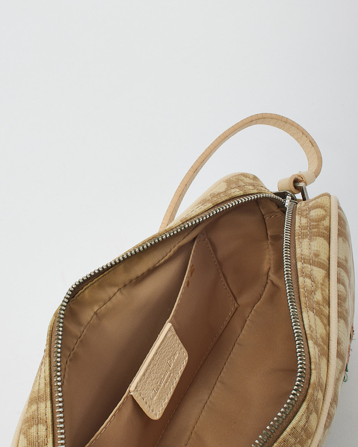 Dior Vintage Monogram Oblique Flowers Mini Pochette Shoulder Bag