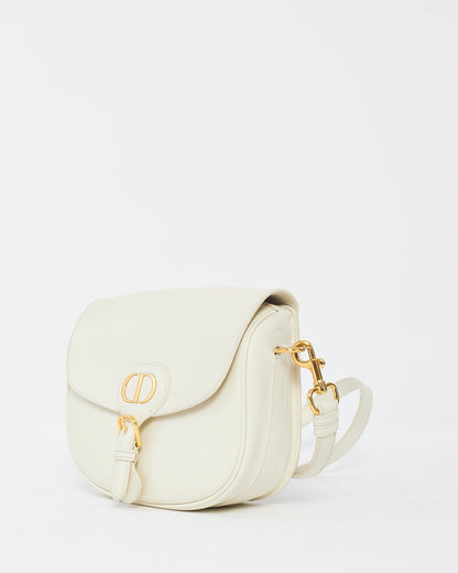 Dior Off White Smooth Leather Medium Bobby Bag
