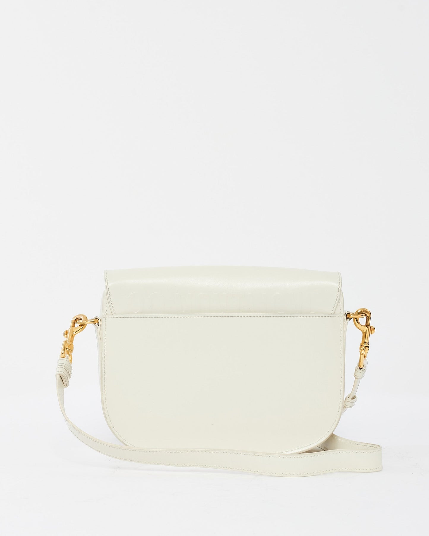 Dior Off White Smooth Leather Medium Bobby Bag