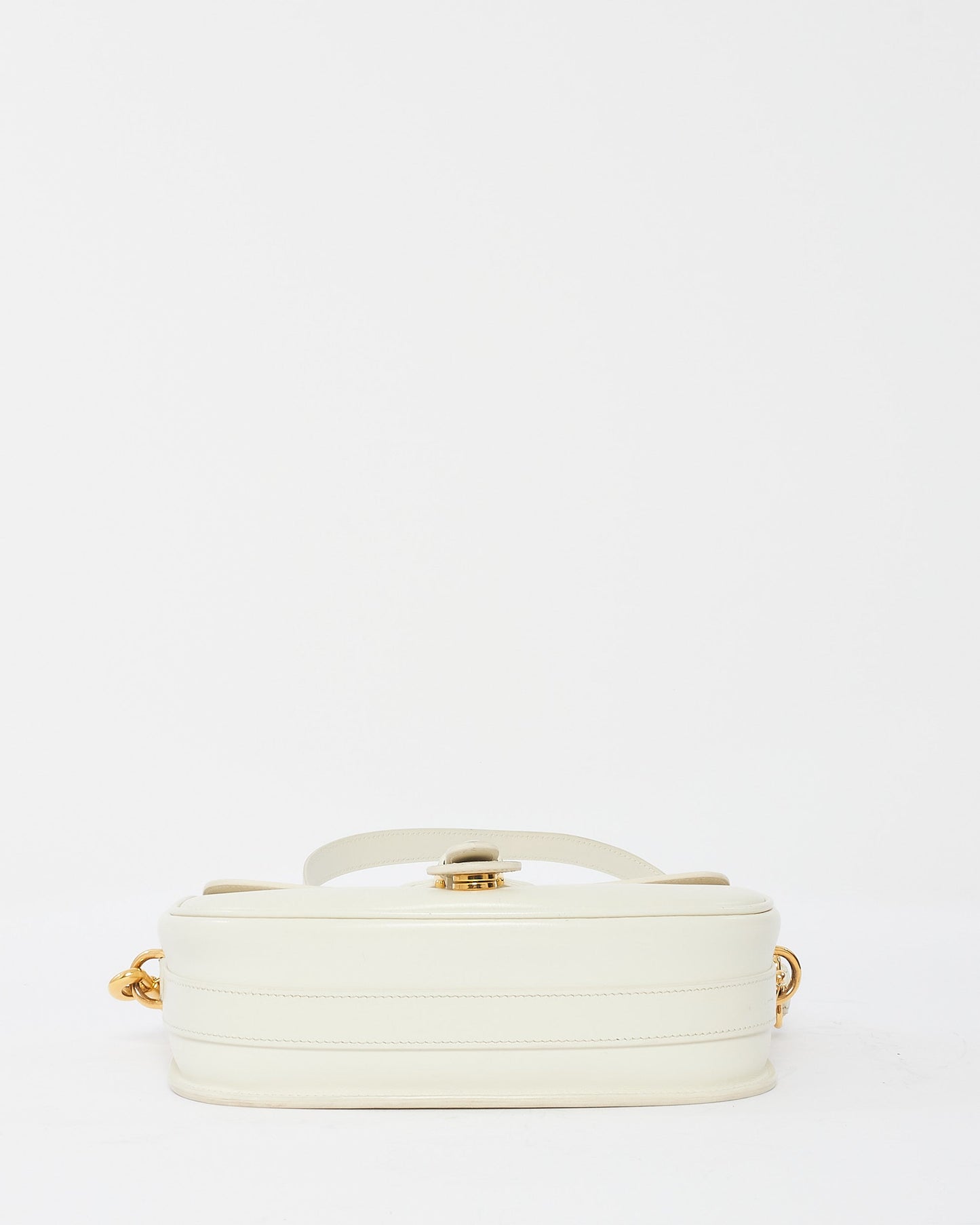 Dior Off White Smooth Leather Medium Bobby Bag